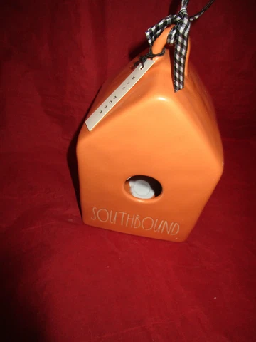 New Rae Dunn Artisan Collection by Magenta Southbound Orange Birdhouse Halloween Cover