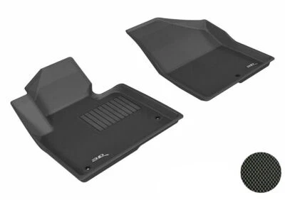 Forros de piso 3D MAXpider negro primera fila 2 piezas para Hyundai Santa Fe Foto 1 de 4