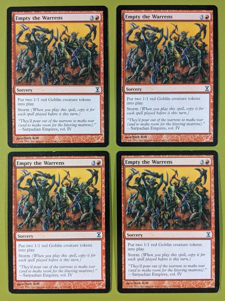 Empty the Warrens x4 Time Spiral 4x Magic the Gathering MTG - Image 1 of 1