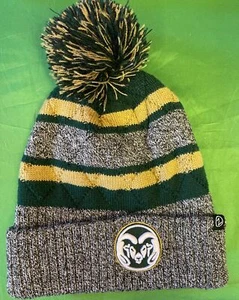 NCAA Colorado State Rams Zephyr Rayas Lanudo Bobble Sombrero OSFM - Imagen 1 de 4