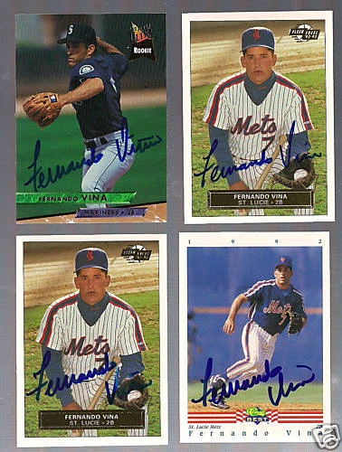 FERNANDO VINA 1992 CLASSIC BEST AUTOGRAPHED CARD - Image 1 of 1
