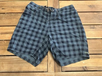 Pantalones cortos de baño Patagonia a cuadros verdes negros para hombre talla 31 usados Foto 1 de 4