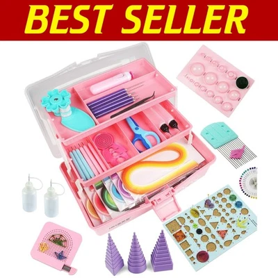 Kit artesanal de filigrana de papel premium: herramientas, tiras y almacenamiento para una creatividad sin fin Foto 1 de 4