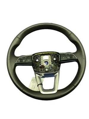 2021 2022 2023 AUDI Q8 4MN OEM FRONT LEFT STEERING WHEEL | BLACK / ALUMINUM - Image 1 of 4