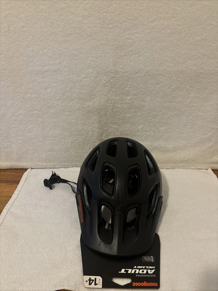 Mongoose Session Adult Bike Helmet Black MG79663 – New with Tags - Image 1 of 4