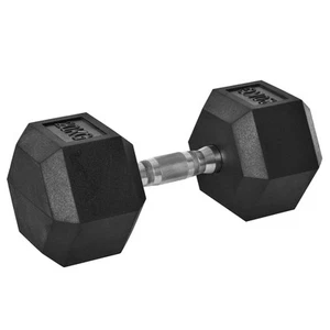 HOMCOM 20KG Single Rubber Hex Dumbbell Portable Hand Weights Dumbbell Home Gym - Picture 1 of 11