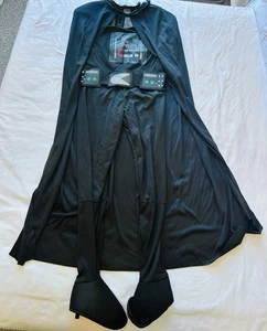 Star Wars Darth Vader Costume with Cape & Belt Size Child Med. 8-10 ~ No Mask - Picture 1 of 8