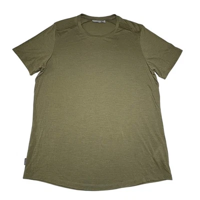 Camiseta Icebreaker Cool Lite Para Hombre Grande Verde Manga Corta Cuello Redondo Mezcla de Lana Foto 1 de 4