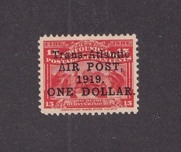 Sello de Terranova #C2 como nuevo con bisagras con una marca de lápiz en el lado de la goma Foto 1 de 1