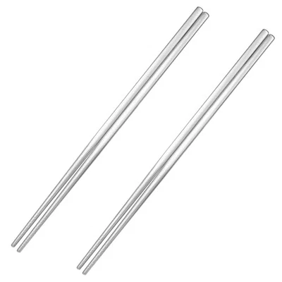 2 Pairs Titanium Chopsticks, Pure Titanium Metal Chopsticks, Ultralight and  - Image 1 of 4