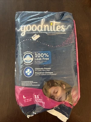 Roupa íntima absorvente juvenil GoodNites serve no tamanho 10-12 grande 68 a 95 libras 11 quilates nova - Imagem 1 de 4