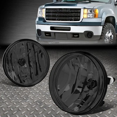 Lâmpada de neblina frontal para 07-14 GMC Sierra 1500 2500HD 3500HD lente fumê - Imagem 1 de 4