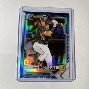 Endy Rodriguez Pirates 2021 Bowman Draft Chrome Blue Refractor #/150 BDC-168 - Picture 1 of 3