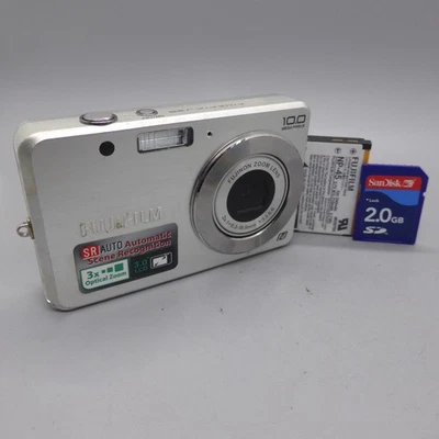 Fujifilm Digital Camera FinePix J25 10.0MP Silver Tested - Image 1 of 4