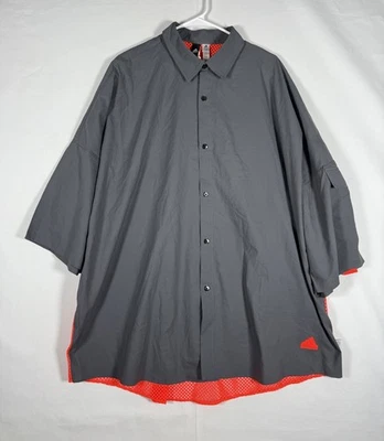 NUEVO CON ETIQUETAS Adidas MCE Q2 Camisa Para Hombres XL Gris PRShirt Bolsillos con Botones Ropa de Calle *Leer Foto 1 de 4