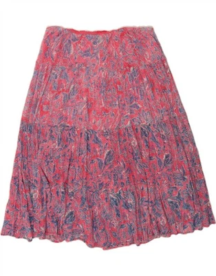 Falda CHAPS para mujer línea A XL W36 rosa floral algodón DF55 Foto 1 de 3