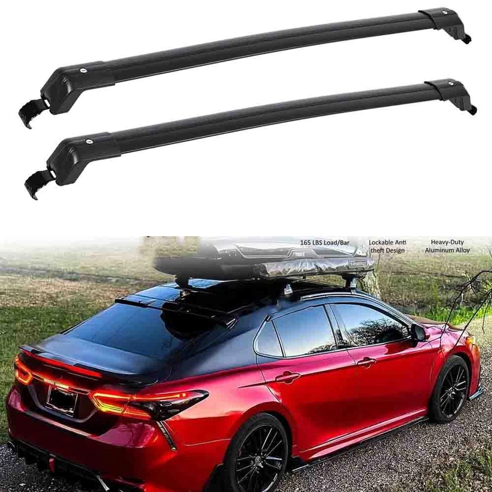for Toyota Camry Car Top Roof Rack Cross Bar Luggage Kayak Cargo Carrier+Lock Foto 1 de 4