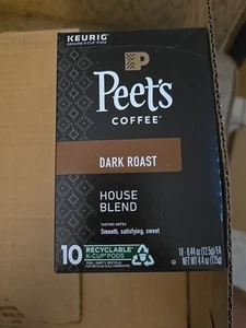 6 Peet's House BLEND 10 K Cup PODS Coffee 10 Ct (GG28) - Picture 1 of 4