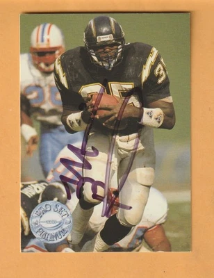 Marion Butts San Diego Chargers AUTO Signed 1991 Pro Set Platinum Florida State - Image 1 of 2