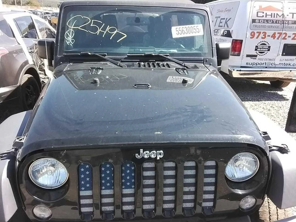 Used Hood fits: 2014 Jeep Wrangler flat center Grade A Foto 1 de 4