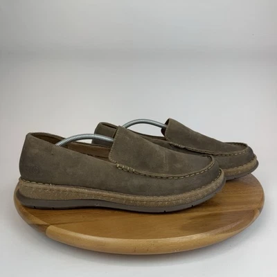 New NWOB Mens Born Baylor Taupe Brown Distressed Suede Casual Loafers Size 12 M - Image 1 of 4