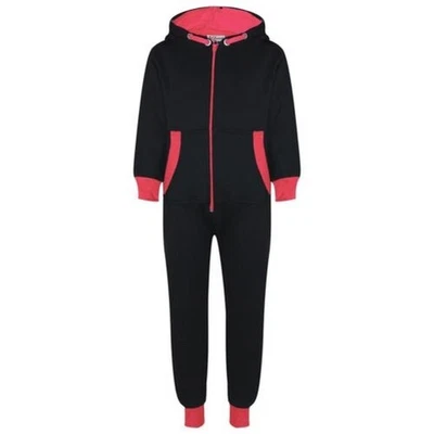 Combinaison Fille En Polaire Contrastée A2Z Une Pièce Néon Rose Tout En Un - Photo 1/2