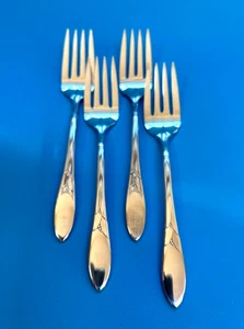 4 LADY HAMILTON  Community Silverplate Oneida 6 3/8" Salad / Dessert Forks  1932 - Picture 1 of 4