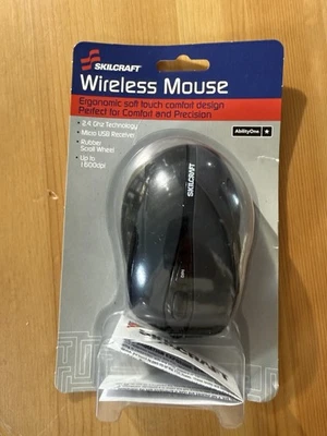 SKILCRAFT Micro USB Wireless Mouse Wireless Black Mouse - Image 1 of 2