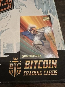 1996 MARVEL MASTERPIECES #37 QUICKSILVER BASE CARD BORIS JULIE BELL ART - Picture 1 of 2