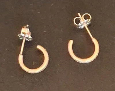 Tiffany & Co Metro Hoop Diamond Earrings 18k AU 750 Gold Pave 1/3 Carat - Image 1 of 4