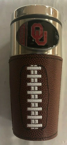 Oklahoma Sooners NCAA Logo Travel Mug Tumbler Stainless Steel NEW Cover