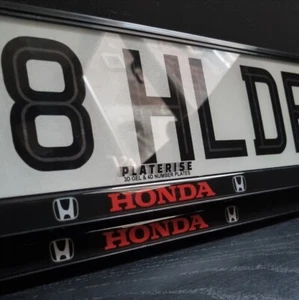 New X2 Honda Number Plate Surrounds Holder Frame For Any Honda Model.. - Picture 1 of 6