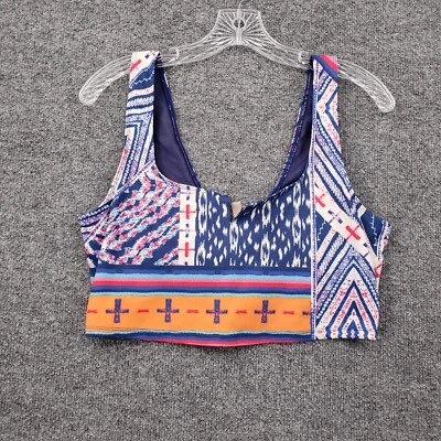 Sutiã esportivo Free People Movement feminino L grande azul Ashford controle de perda elástico - Imagem 1 de 4