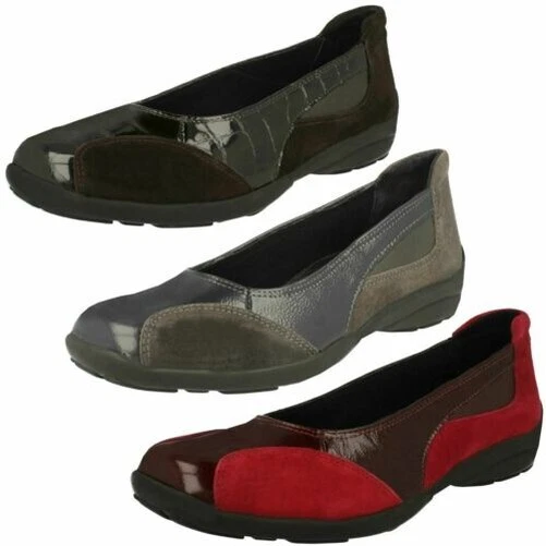 Ladies Easy B Wide Fitting Slip On Flat Shoes Ripon - Image 1 of 1