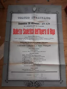 Vintage Theatre poster italy Citta de prato Teatro Metastasio soviet ballet 1964 - Picture 1 of 4