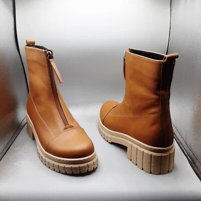 Botín Sheridan Mia Bonaire Cremallera Frontal Para Mujer 8.5-9M EU39 Marrón Coñac 2 C402 Foto 1 de 4