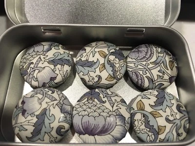 Handmade Fabric Button Magnets In Liberty Fabric - Image 1 of 2