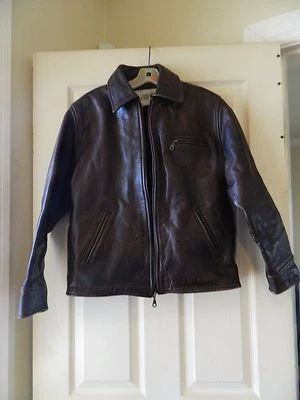 Chaqueta de cuero para mujer Sea Dream marrón oscuro talla grande   Foto 1 de 4