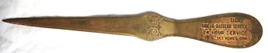 Antique Copper Letter Opener Carter Tire & Battery Service Des Moines Iowa - Picture 1 of 7