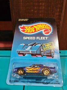 HOT WHEELS 80'S ERA SPEED FLEET SERIES HOT BIRD BLUE / Flames HOTBIRD - Picture 1 of 2
