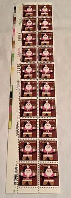 Block of 20 USPS 15-Cent Christmas Issue Stamps Santa Claus s1800 MNH 1979 - Image 1 of 4