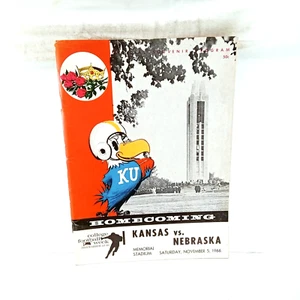 1966 Kansas University Jayhawks College Football Program Nebraska Cornhuskers - Picture 1 of 2