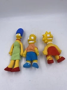 Konvolut 3 Vintage 1990 The Simpsons Plüsch Puppen Marge, Bart, Lisa - Bild 1 von 11
