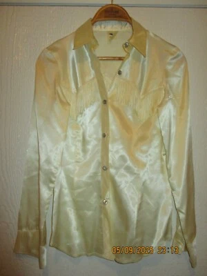 Blusa com franjas vintage HANA cor creme sedoso ESTILO COWBOY (M/S) - Imagem 1 de 4