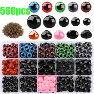 560PCS Safety Noses Eyes and Washers For Soft Toys Teddy Bear Doll Making Craft - Picture 1 of 10