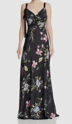 $880 Vestido para mujer Jill Stuart negro estampado satinado sin mangas talla 0 Foto 1 de 2