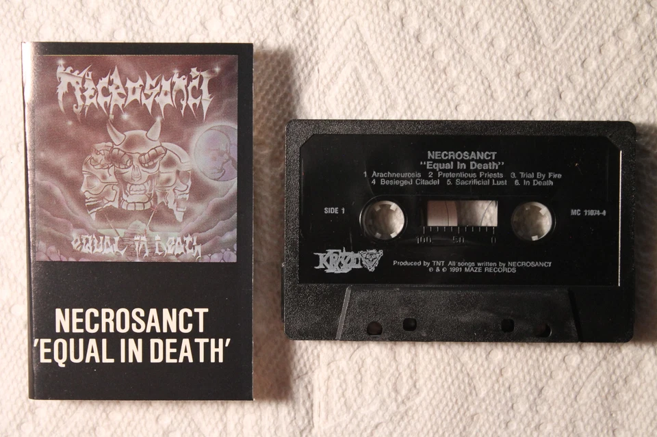 Necrosanct - Equal In Death US orig' Kraze cassette 1991 DEATH metal TESTED - Image 1 of 1