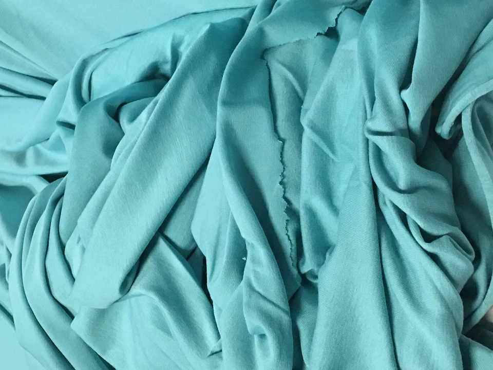 Tejido tejido de punto de lycra de algodón de bambú ecológico 4 vías spandex - cascada Foto 1 de 1