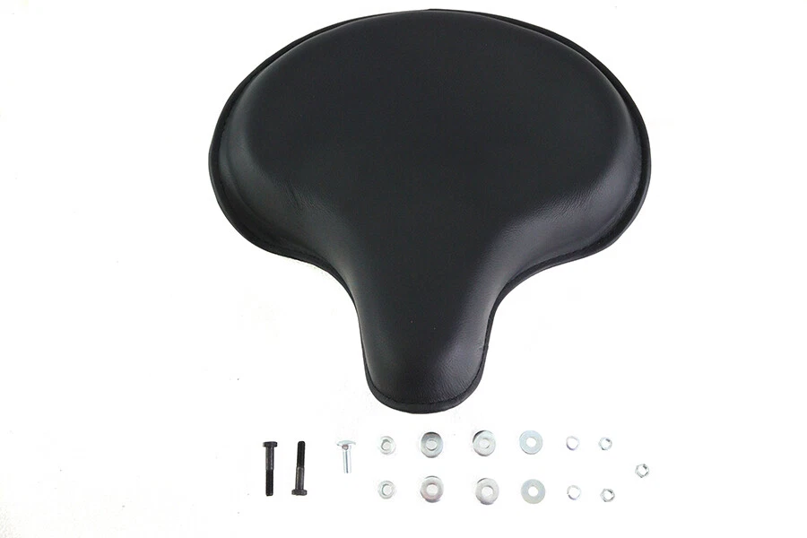 Réplica de cuero negro asiento individual de lujo sin falda se adapta a Harley Davidson Foto 1 de 4