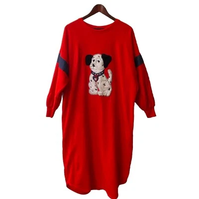 De Colección Cómodo Camisón Club Dalmation XL Tumbona 3D Housedress EE. UU. Franela LEER Foto 1 de 4